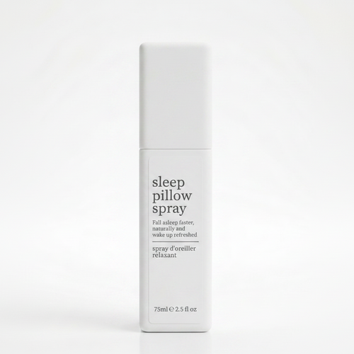 Sleep pillow spray bottle on a white background